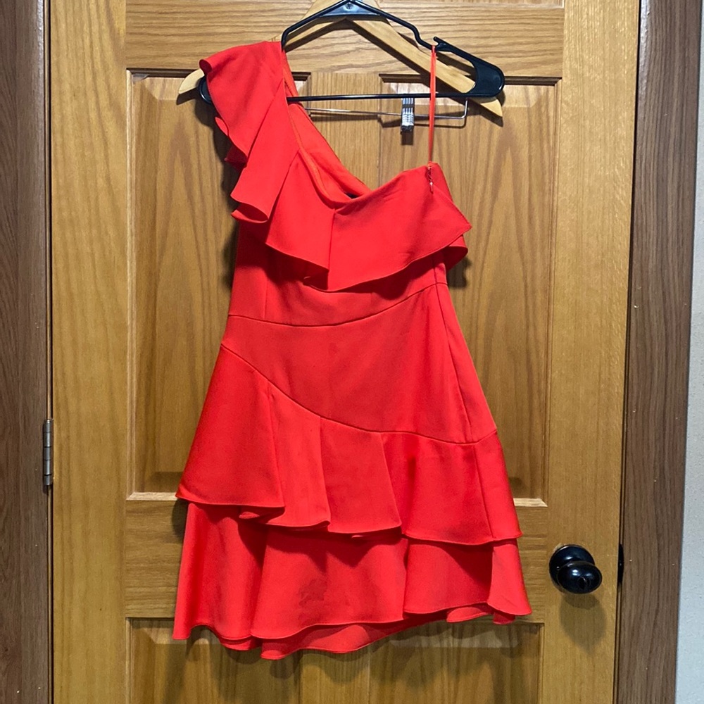 Bcbg red shot dress